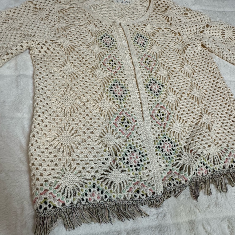 Crochet Fringe Cardigan